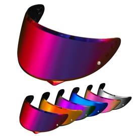PSLER HJ-34P Visor - HJ-34P Visor Tinted C10 Helmet Visor Pinlock-Ready Face Shield for HJ-34P C10,Deep Purplish Red