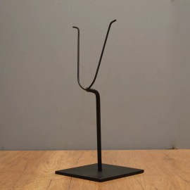 Handmade 15"high "Y" Metal display Stand for tribal masks & other Art objects -5x5" base
