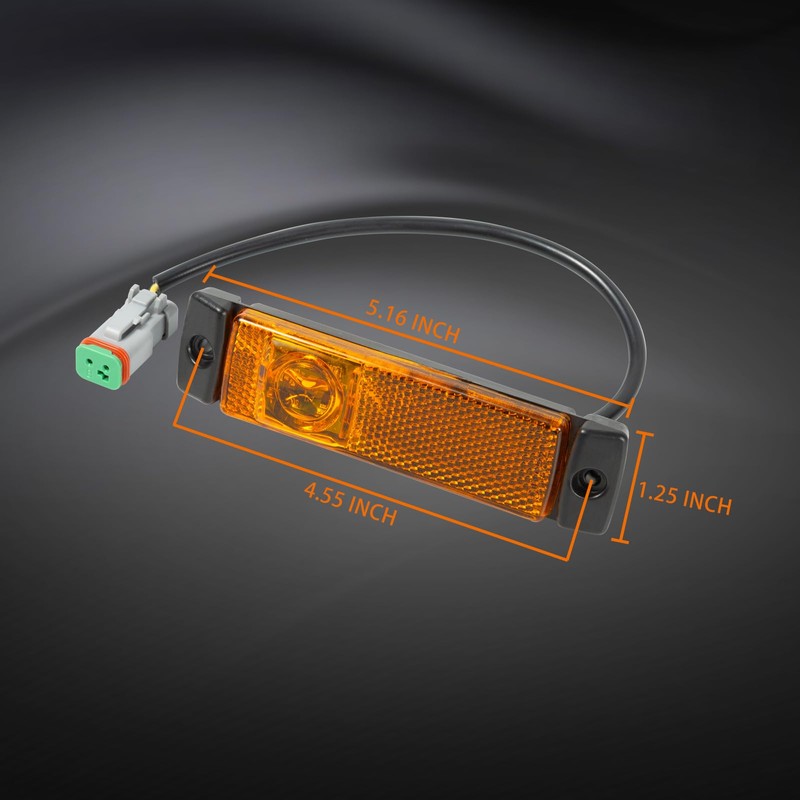 EVERESTHD 2PCS LED side marker light Amber Fairing Light Side