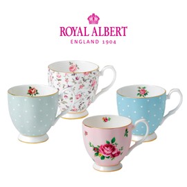 Royal Albert New Imperial Rose Footed Mug 2P (Optional), Pink / 로얄알버트 뉴황실장미 푸티드 머그 2P(선택형), 핑크