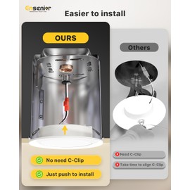 Ensenior 24 Pack 4 Inch 5CCT LED Can Lights with Night Light, Retrofit Led Recessed Lighting, Dimmable, 7W 120V, 700LM, IC Rated - FCC