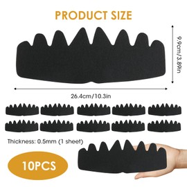YENOVO 10-Pack Black Baseball Cap Inserts, Flexible Washable Hat Shaper Liner for Snapback, Fitted, Trucker Caps, Reusable Hat Felt Shapers, Crown Support