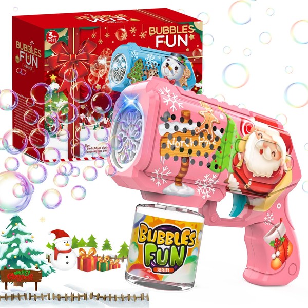10000+ Bubbles/Minute Automatic Bubble Machine for Children, with Soap Bubble Solution, Bubble Product Toy Gift for Christmas/Birthday/Party