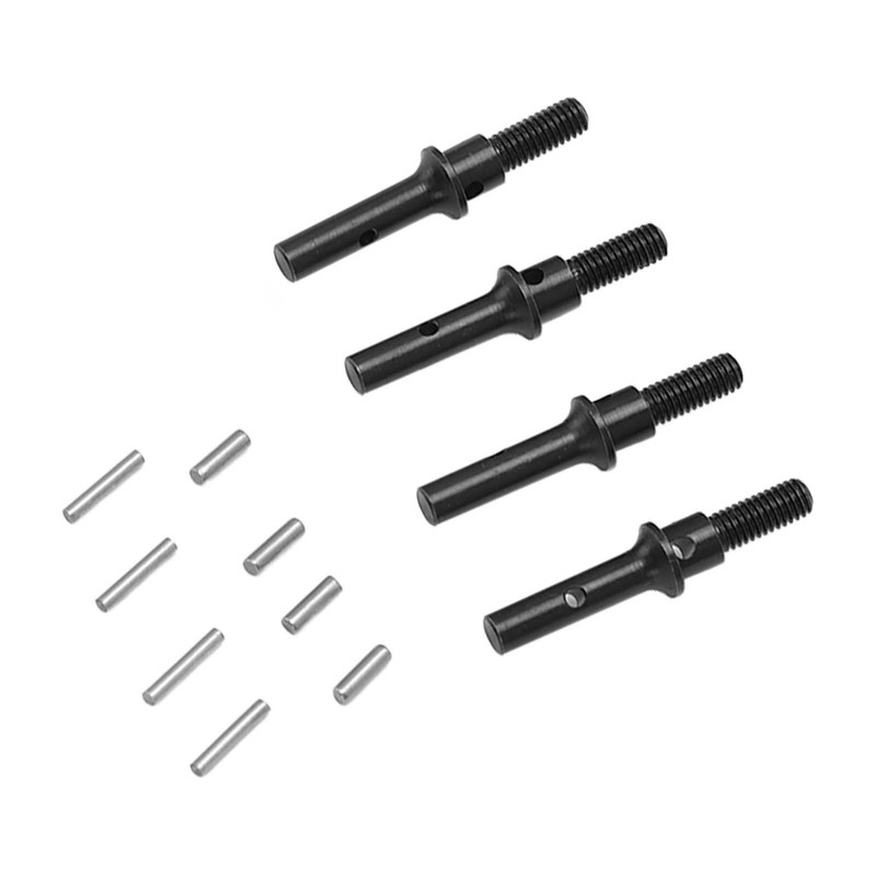 4Pcs Steel Front Rear Portal Stub Axle Drive Shaft for