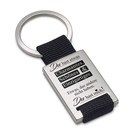 Lieblingsmensch Keyring Model: Du hast etwas Charming, Beautiful & Unique..., Textile