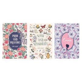 Steel Mill & Co Mini Book Notepad Set for Book Lovers, Pocket-Sized Memo Pads with Classic Covers for Lists, Notes & Quotes, Jane Austen