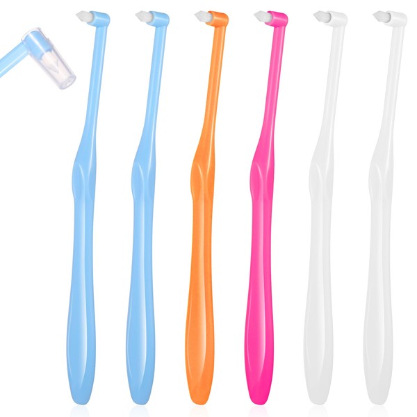 6 Pcs Single Tufted Toothbrush End Tuft Toothbrushes End Tuft