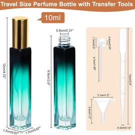 10ML Perfume Travel Refillable Spray Bottles 5pcs Set, Mini Glass Perfume Bottle Empty, Portable Cologne Atomizer Sprayer Travel Size Containers Refill Bottles Kit for Toiletries Sample Dispenser