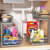 Liuoud Under Sink Organizer Storage 2 Pack, 2 Tier Slide