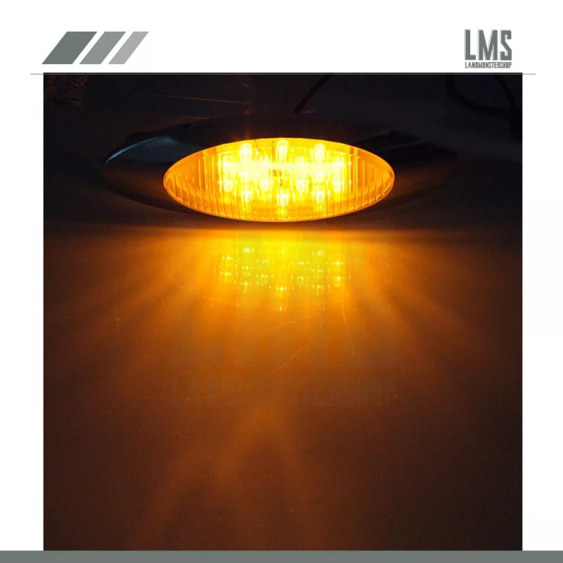 LMS 8x 6.5'' 16LED Amber Side Marker Clearance Light for