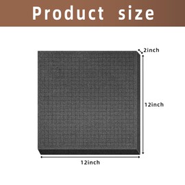 4 Pcs Pick and Pluck Foam- 12 x 12 x 2 Inch Pick Apart Foam Insert- Pluck Pre Cube Sheet Foam with Bottom Use for Board Game Box Cases Storage Drawer