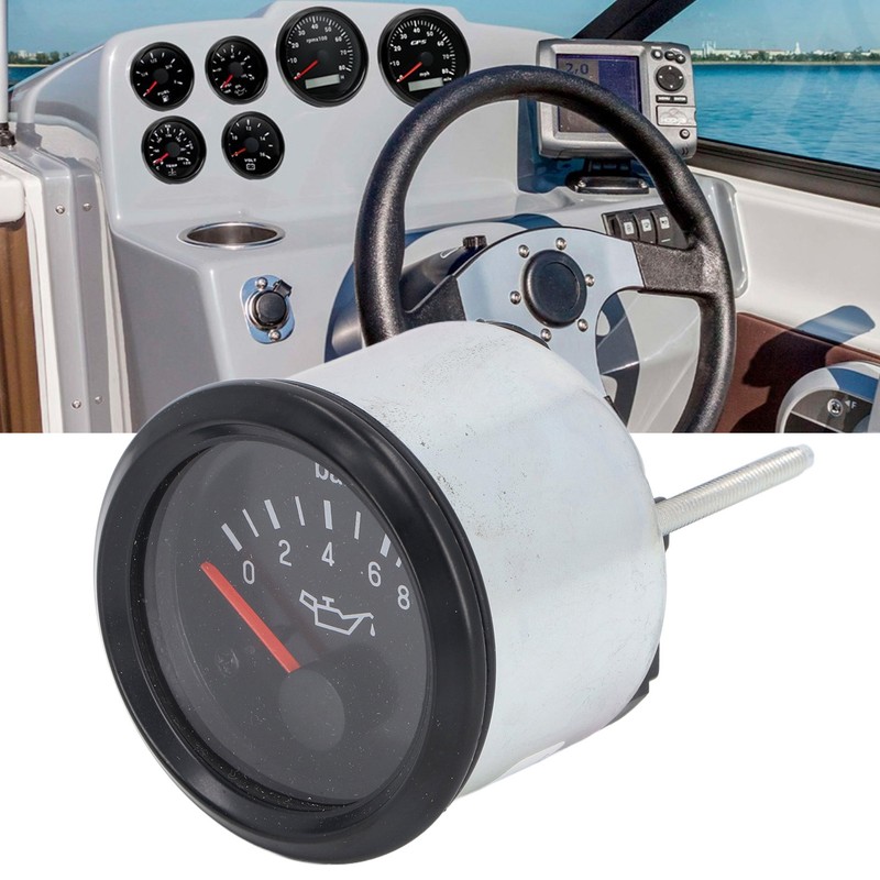 52mm Oil Pressure Gauge LED Backlight Pointer Type Oil Pressure