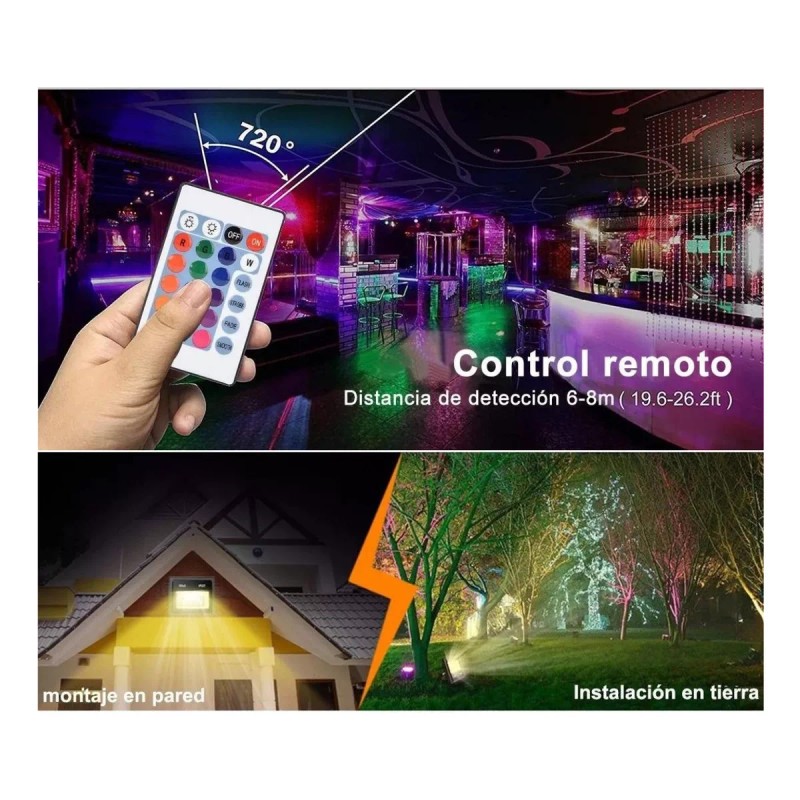 Found Reflectores Led Rgb De 50w Ip66 Para Exterior Color