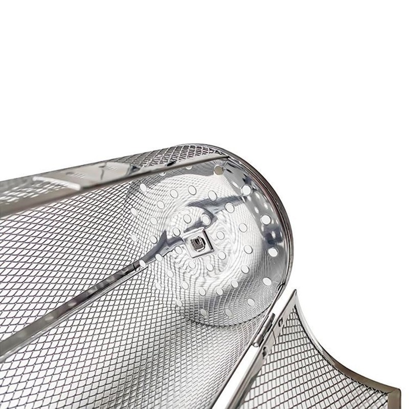 Tower Air Fryer Basket, 360° Rotating Rolling Grill Cage Stainless