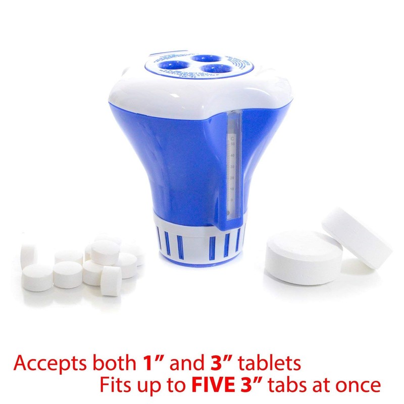 ATIE Floating Pool Spa Chlorine Tablet Dispenser Floater with Built-in