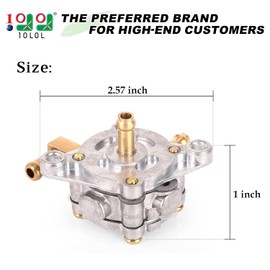 10L0L Fuel Pump for Yamaha G1 G3 1979-1989 Gas 2-Cycle Golf Cart, Replace OEM# J10-24410-02-00 J10-24410-03-00 J10-24410-03