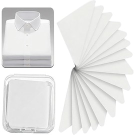 Mythya Varillas para Cuello de Camisa 100 Pcs, Collares de Plástico para Hombres, Pegatinas de Soporte para Cuello, Unidades Autoadhesivas, Soporte Triangular de PVC Sin Rizos, Oficina y Ropa Formal