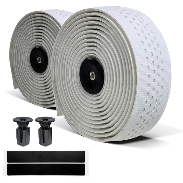 CLUTUTJL Road Bike Handlebar Tapes, White Bicycle Bar Tape with