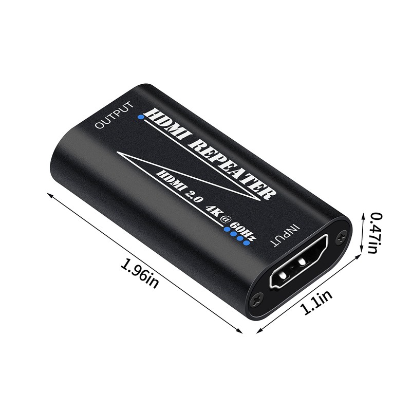 Techigher HDMI Extender Amplifier Signal Booster Repeater - 4K@60Hz 60FT