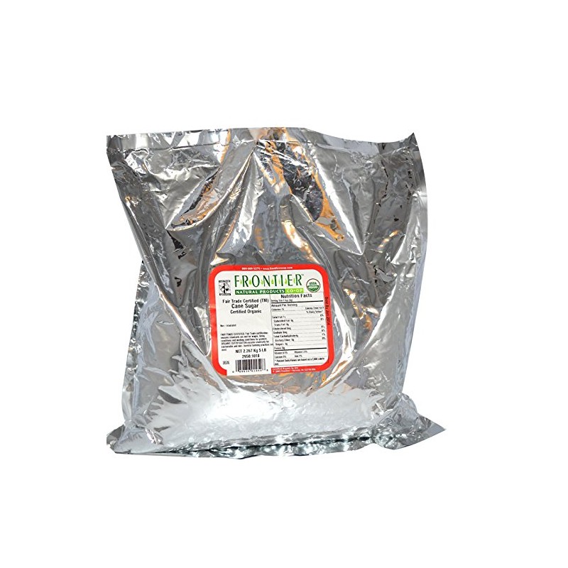 Frontier Co-op Sugar, Cane 5 lb., Certified Organic, Fair Trade
