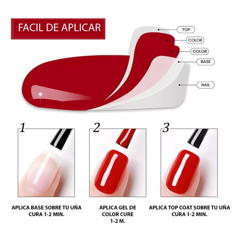 Obp Gama De 6 Colores Gel Esmalte Semi Permanente Obp