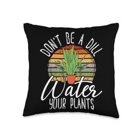 Organic Gardening Enthusiast Plant Mom Landscape Art Throw Pillow