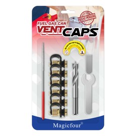 Magicfour Fuel Gas Can Vent Caps, 6 Pack Fuel Gas Tank Vent Caps Gas Can Replacement Vent Plug Gas Jug Vent Caps for Gas Fuel Water Can Jug to Allow Faster Flowing