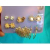 Claire's Six Pairs Of Claire's Rhinestone Stud Gold Hands Eyes