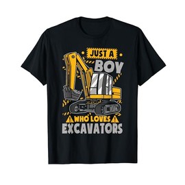 Boys Construction Vehicle Excavator Toddler T-Shirt