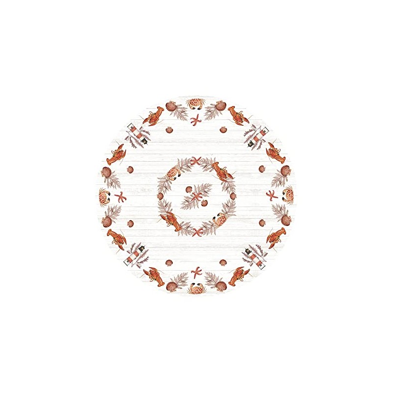 Laural Home Seafood Shack 70" Round Tablecloth