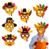 CZolden Thanksgiving Turkey Masks Art Craft Kit DIY Paper Masks