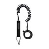 Mystic Coiled Board Leash Black 10'0"