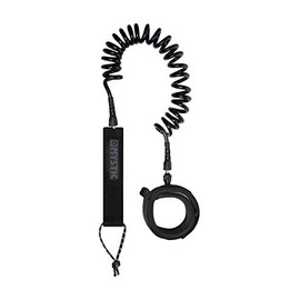 Mystic Coiled Board Leash Black 10'0"