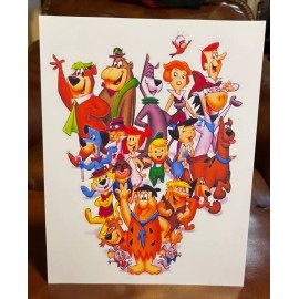 Hanna-Barbera Cartoons Animation Color Figures Tabletop Standee 8 1/2" X 11"
