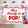 She's Ready to Pop Backdrop Coquette Retro Soda Baby Shower