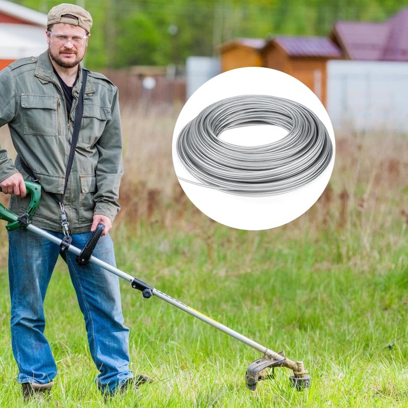 RANJIMA Trimmer Line 2.4 mm x 30 m, Steel Wire