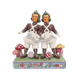 Enesco Willy Wonka and The Chocolate Factory by Jim Shore Oompa Loompas Side by Side Figurine, 5.375 Inch, Multicolor