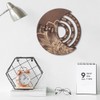 Wooden Wall Calendar Wall Mounted Rotatable Perpetual Calendar Adjustable Round