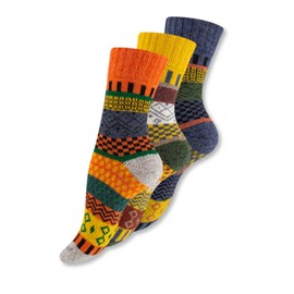 Wool Socks for Men and Women, Patterned Socks, Thermal, Cushioned, Walking, Hiking, Cosy, Colourful, Fluffy Soft Winter Socks, Hygge Socks