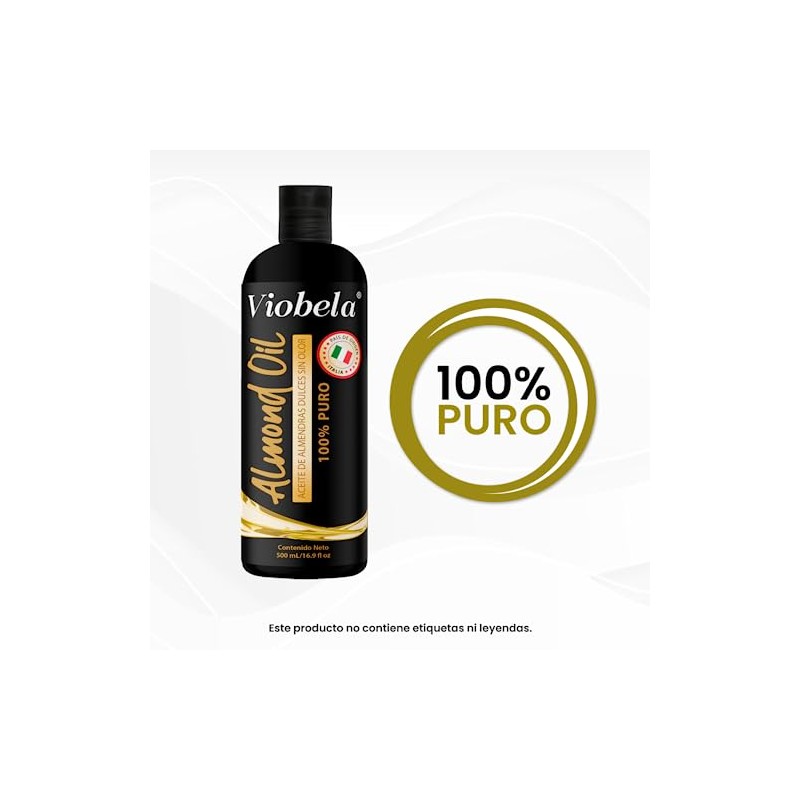 Aceite de ALMENDRAS Dulces Origen Italiano 100% PURO 500 ML