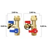 Kahenian 3/4 inch Tankless Water Heater Isolation Service Valve Flush