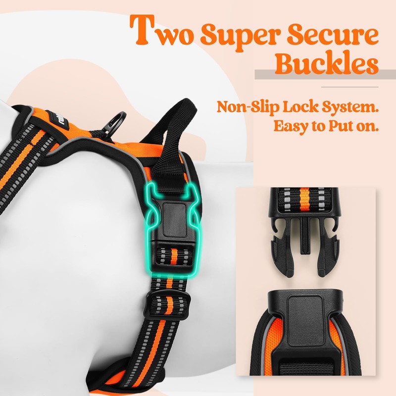 rabbitgoo Dog Harness Large Dog No Pull Pet Harness with