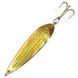 1oz, Mediumweight Gold Crocodile Fishing Spoons, 6 Pcs with 3X Strong Treble Hooks, for Saltwater & Freshwater Casting, Includes Durable Gold Finish, Ideal for Halibut, Barracuda, Tuna & More