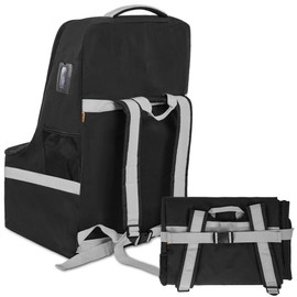 IBVIVIC Padded Car Seat Travel Bag for Airplane, Heavy Duty Car Seat Bag for Air Travel Gate Check Carseat Carrier Bag with Shoulder Strap, Fits Most Baby & Infant Car Seats