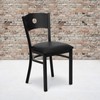 Flash Furniture HERCULES Series Black Circle Back Metal Restaurant Chair