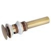 Brass Popup Drain Stopper Bathroom Basin Sink Draining Without Overflow