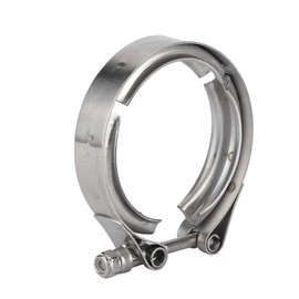Exhaust Clamp Car Exhaust Clamp V Band Turbo Downpipe Exhaust Clamp 2.5 Inch 63 mm Car V Band Turbo Downpipe Exhaust Clamp M6 Screw Clamp Exhaust