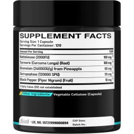 DEDICAD 4-in-1 Nattokinase 2000 Fu, Turmeric, Bromelain, Serrapeptase - Body...