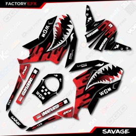 Factory EFX Red Savage Graphic Sticker kit fits Honda Grom 125 2013 2014 2015 2016 MSX125