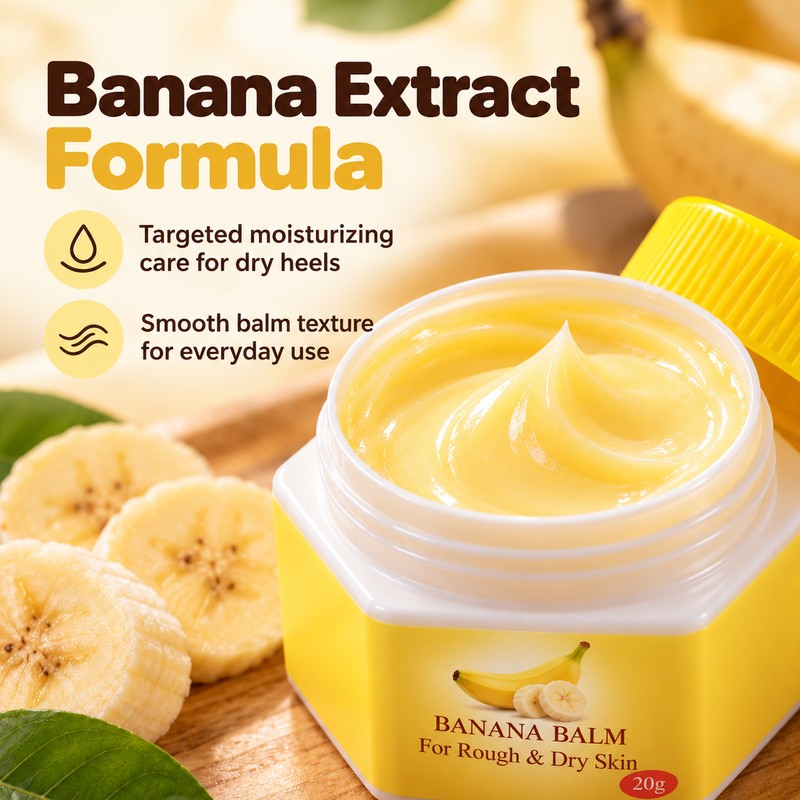 Banana Extract Foot Cream for Dry, Rough Heels – Moisturizing